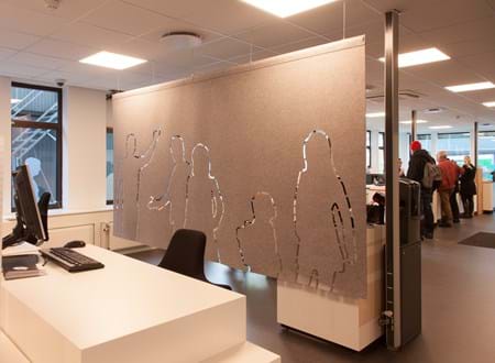 CoverSingle rumafskærmning i filt ophængt med wire (2)